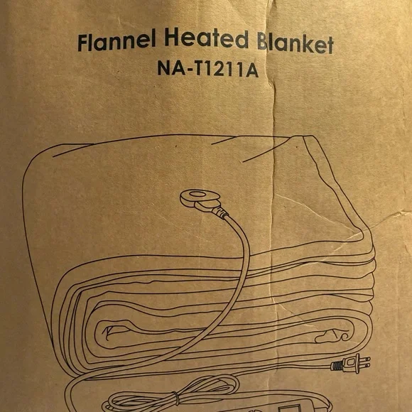 Flannel heated blanket throw - Picture 4 of 7